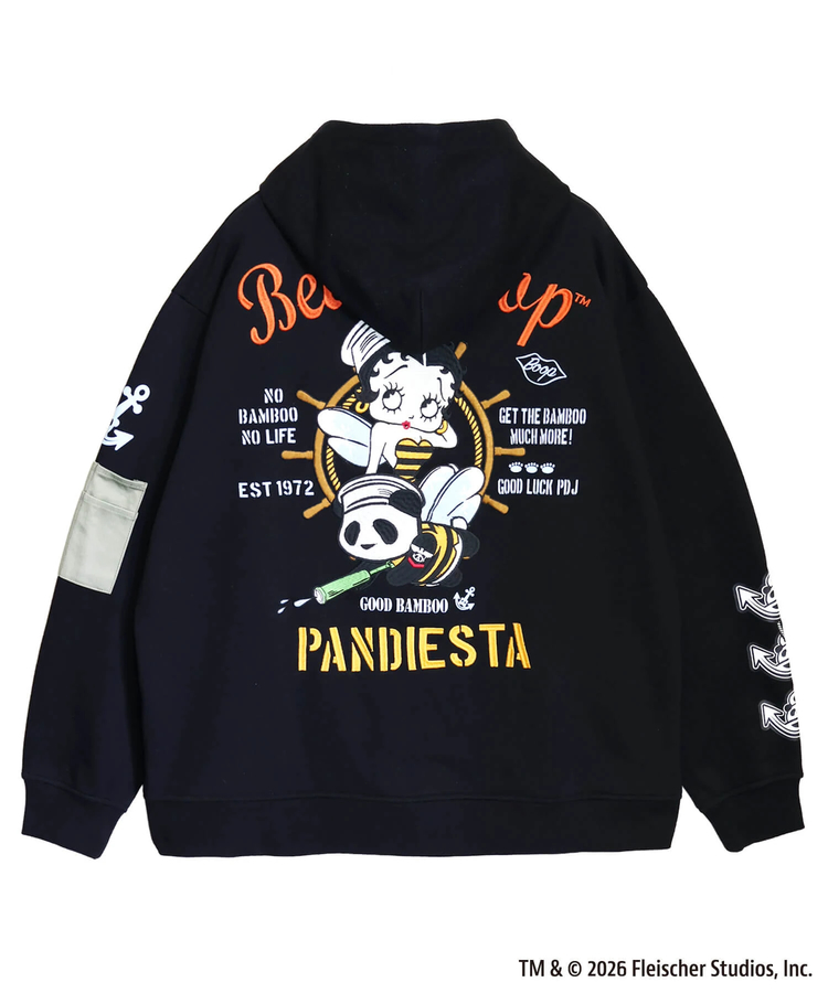 PANDIESTA(パンディエスタ) |SB BETTYBOOP Pandiesta MARIN BETTY ＆ SEABEES フルジップパーカー（516600 MENS/WOMENS)