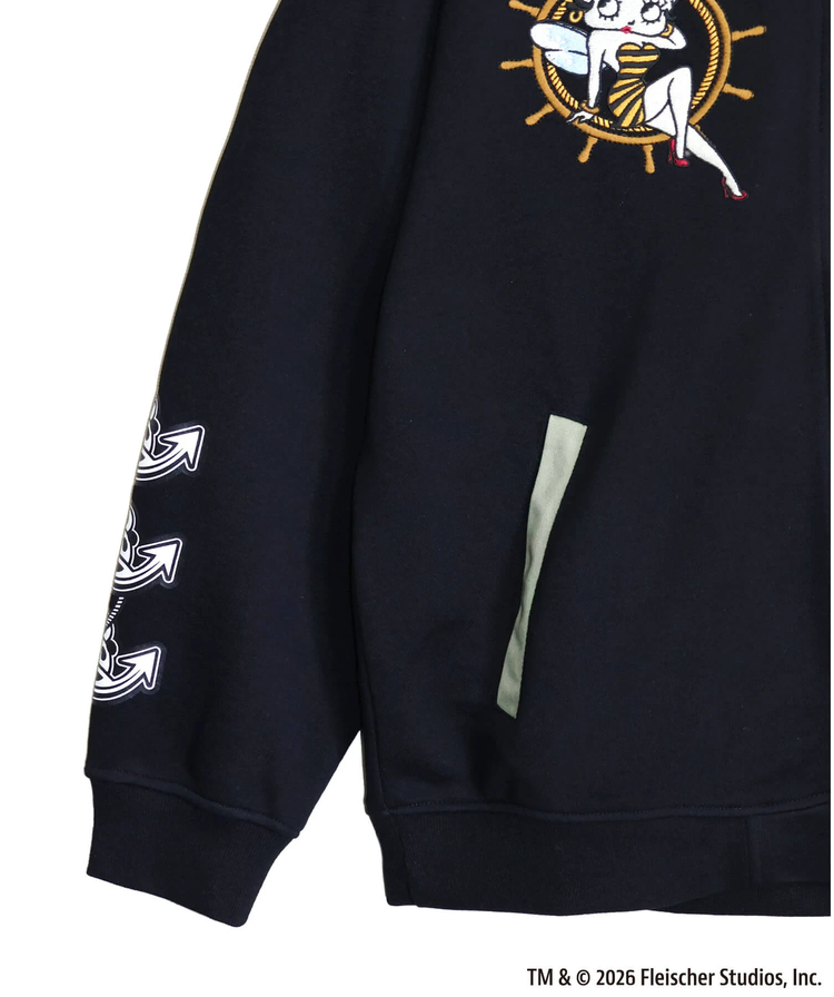 PANDIESTA(パンディエスタ) |SB BETTYBOOP Pandiesta MARIN BETTY ＆ SEABEES フルジップパーカー（516600 MENS/WOMENS)