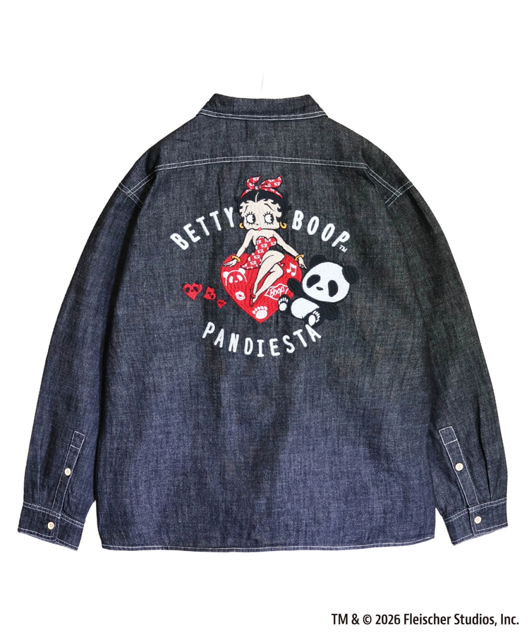 SB BETTYBOOP Pandiesta HEART & BETTY デニム シャツ（516601 MENS