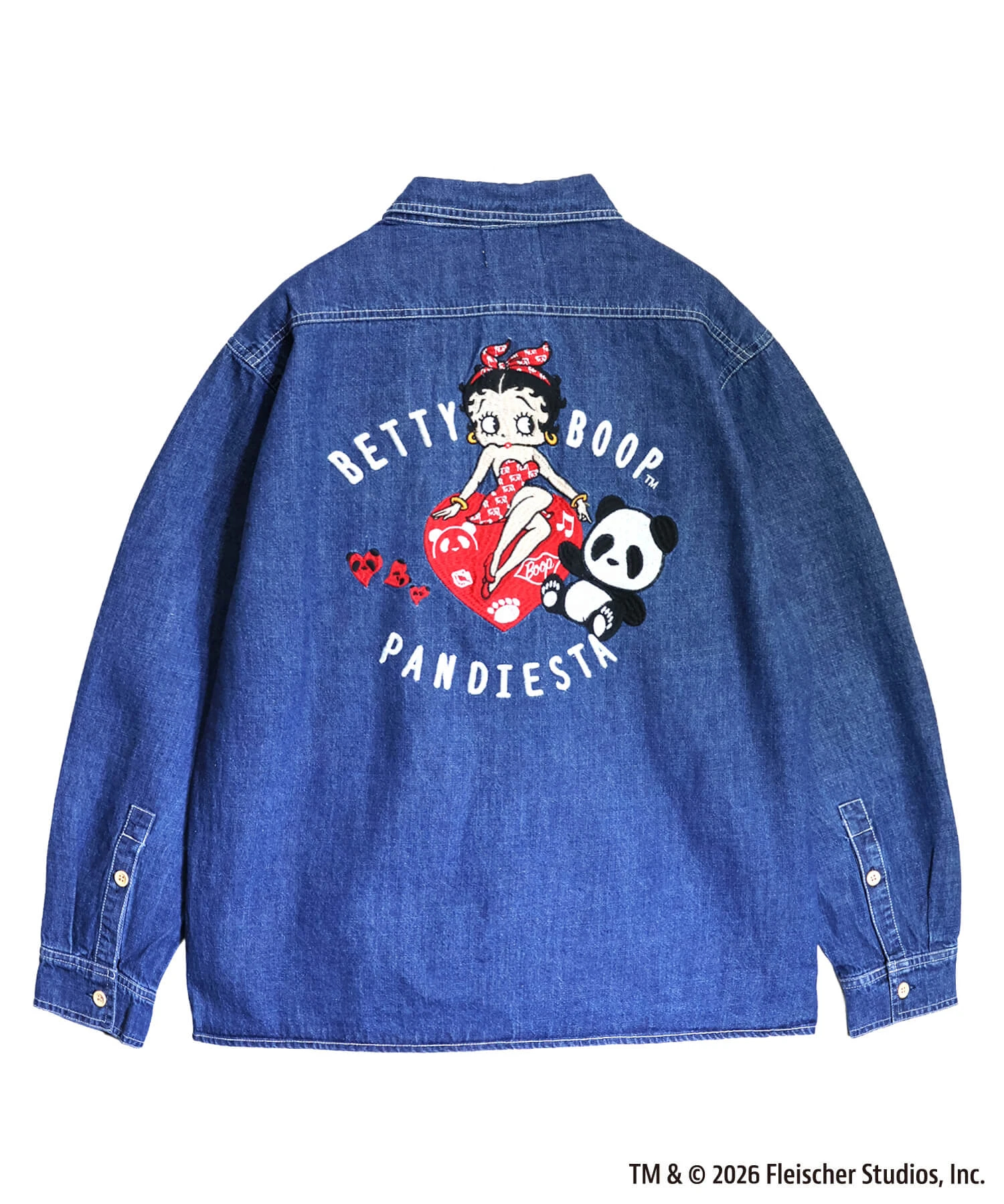 SB BETTYBOOP Pandiesta HEART & BETTY デニム シャツ（516601 MENS