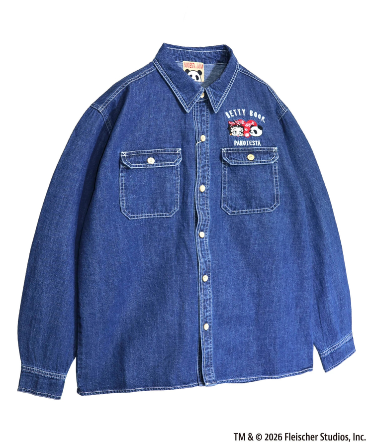 PANDIESTA(パンディエスタ) |SB BETTYBOOP Pandiesta HEART & BETTY デニム シャツ（516601  MENS/WOMENS)