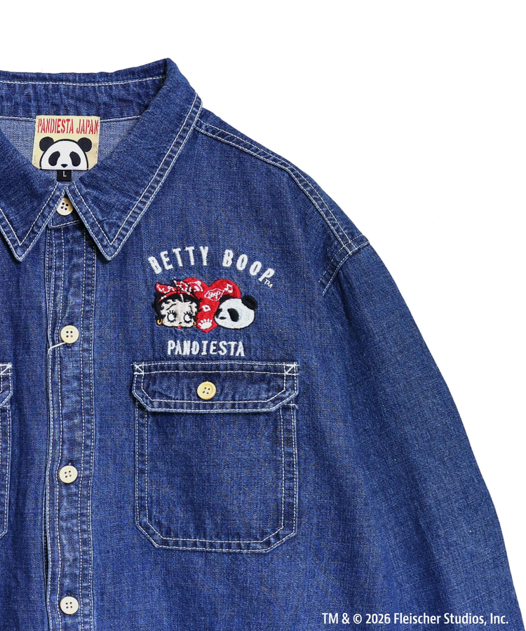 PANDIESTA(パンディエスタ) |SB BETTYBOOP Pandiesta HEART & BETTY デニム シャツ（516601  MENS/WOMENS)