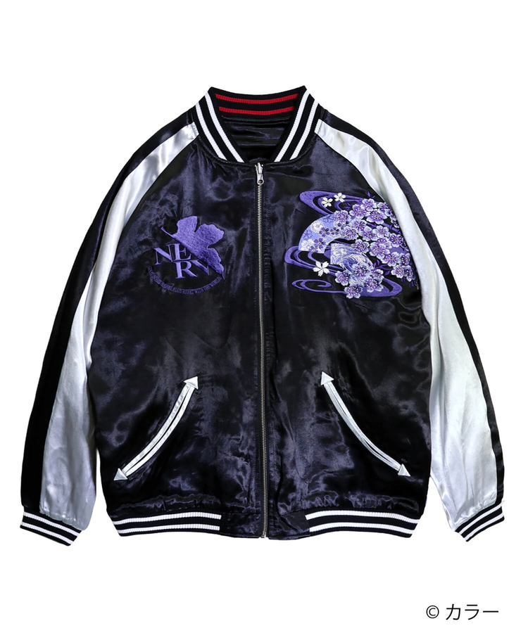 PANDIESTA(パンディエスタ) |SB 錦 EVANGELION 和華 流水 綾波 リバーシブル スカジャン ブラック (516352  MENS/WOMENS)