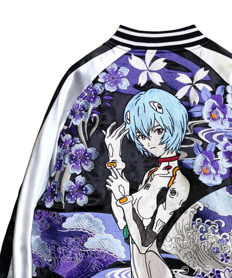 PANDIESTA(パンディエスタ) |SB 錦 EVANGELION 和華 流水 綾波 リバーシブル スカジャン ブラック (516352  MENS/WOMENS)