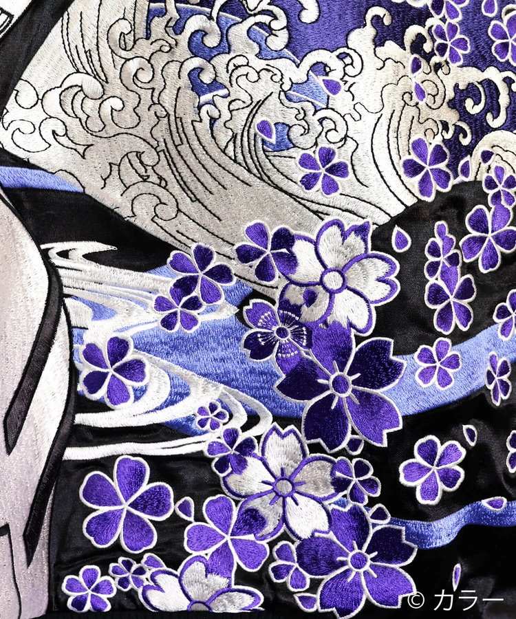 PANDIESTA(パンディエスタ) |SB 錦 EVANGELION 和華 流水 綾波 リバーシブル スカジャン ブラック (516352  MENS/WOMENS)