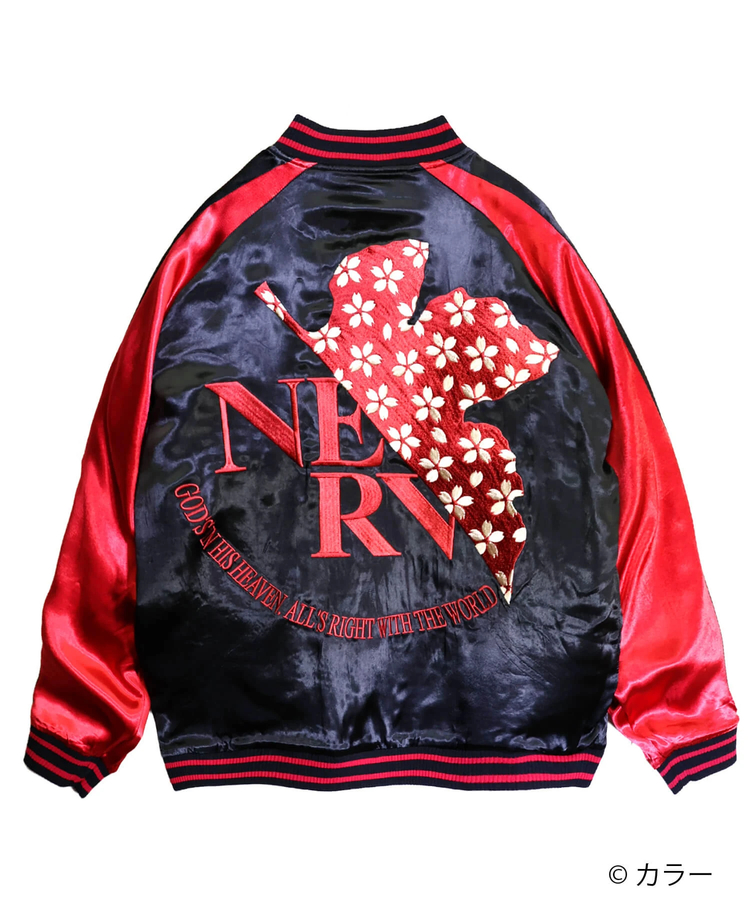 PANDIESTA(パンディエスタ) |SB 錦 EVANGELION 和華 流水 綾波 リバーシブル スカジャン ブラック (516352  MENS/WOMENS)