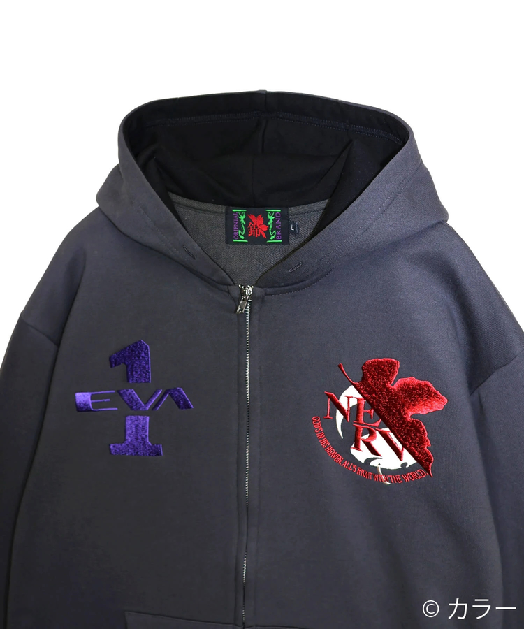 PANDIESTA(パンディエスタ) |SB 錦 EVANGELION 初号機 vs 火龍 フルジップ パーカー(516350 MENS/WOMENS)