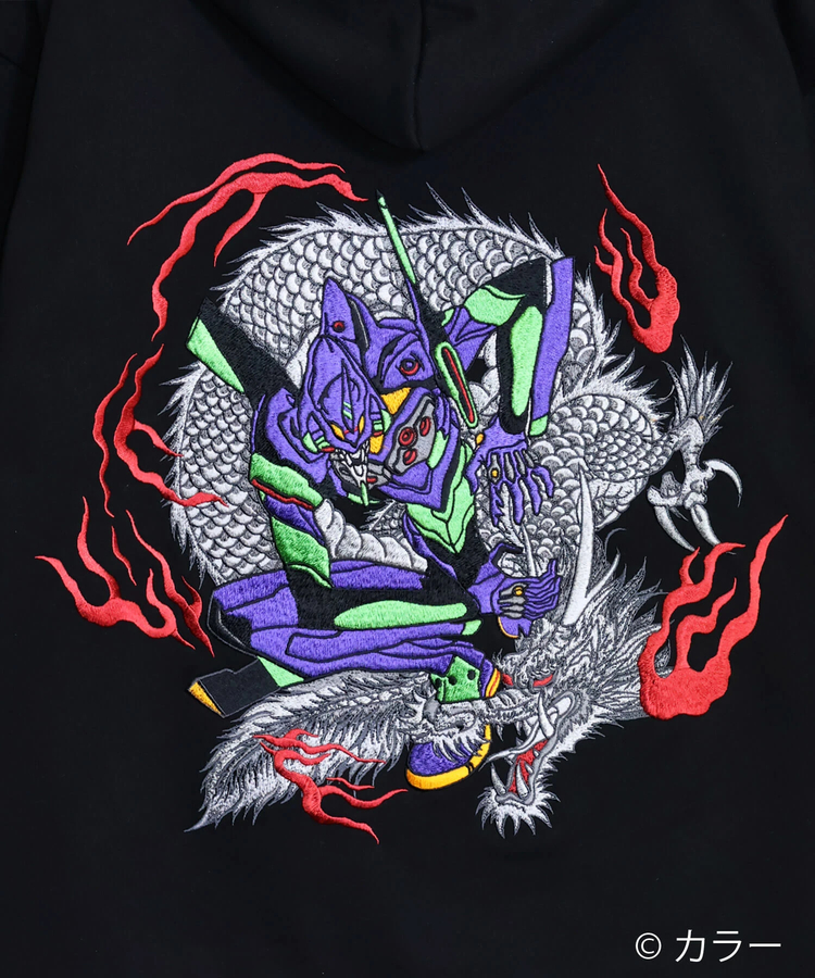 PANDIESTA(パンディエスタ) |SB 錦 EVANGELION 初号機 vs 火龍 フルジップ パーカー(516350 MENS/WOMENS)