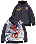 PANDIESTA(パンディエスタ) |SB 錦 EVANGELION 月下桜とEVA2号機 フルジップ パーカー(516351 MENS/WOMENS)