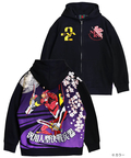 PANDIESTA(パンディエスタ) |SB 錦 EVANGELION 月下桜とEVA2号機 フルジップ パーカー(516351 MENS/WOMENS)