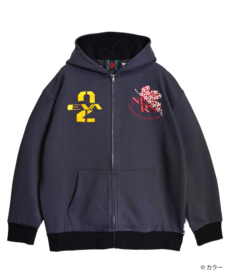 PANDIESTA(パンディエスタ) |SB 錦 EVANGELION 月下桜とEVA2号機 フルジップ パーカー(516351 MENS/WOMENS)