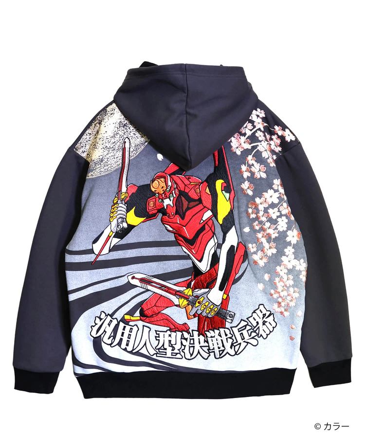 PANDIESTA(パンディエスタ) |SB 錦 EVANGELION 月下桜とEVA2号機 フルジップ パーカー(516351 MENS/WOMENS)