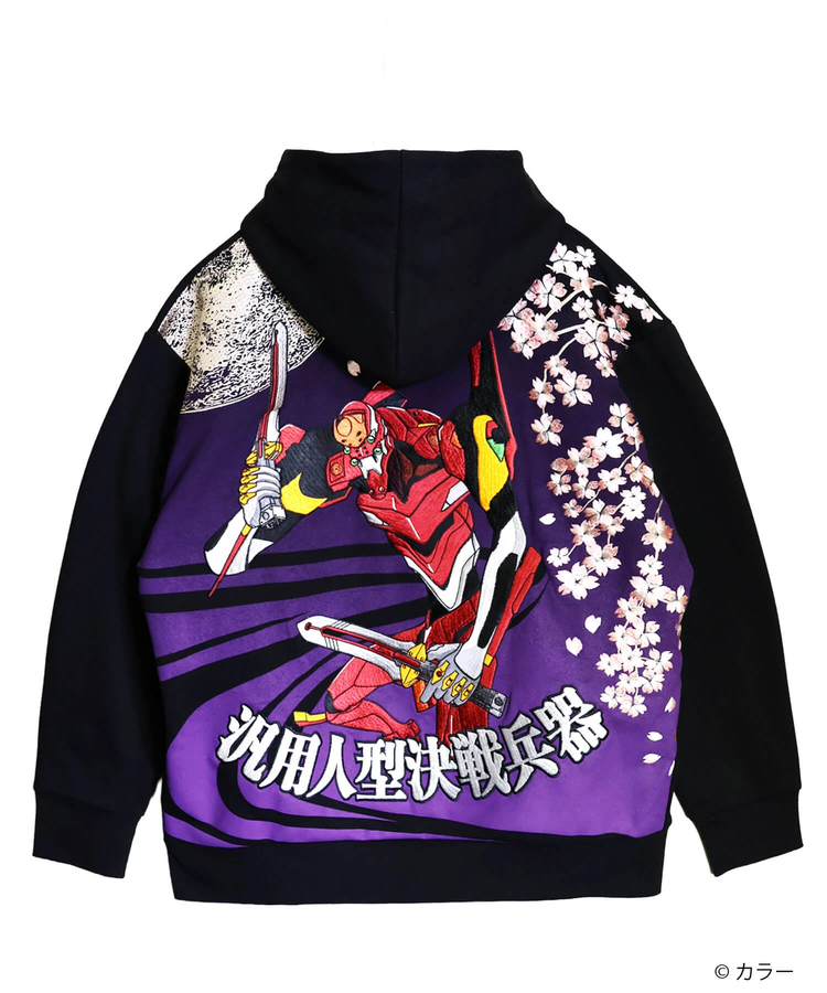PANDIESTA(パンディエスタ) |SB 錦 EVANGELION 月下桜とEVA2号機 フルジップ パーカー(516351 MENS/WOMENS)