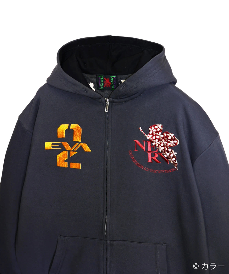 PANDIESTA(パンディエスタ) |SB 錦 EVANGELION 月下桜とEVA2号機 フルジップ パーカー(516351 MENS/WOMENS)