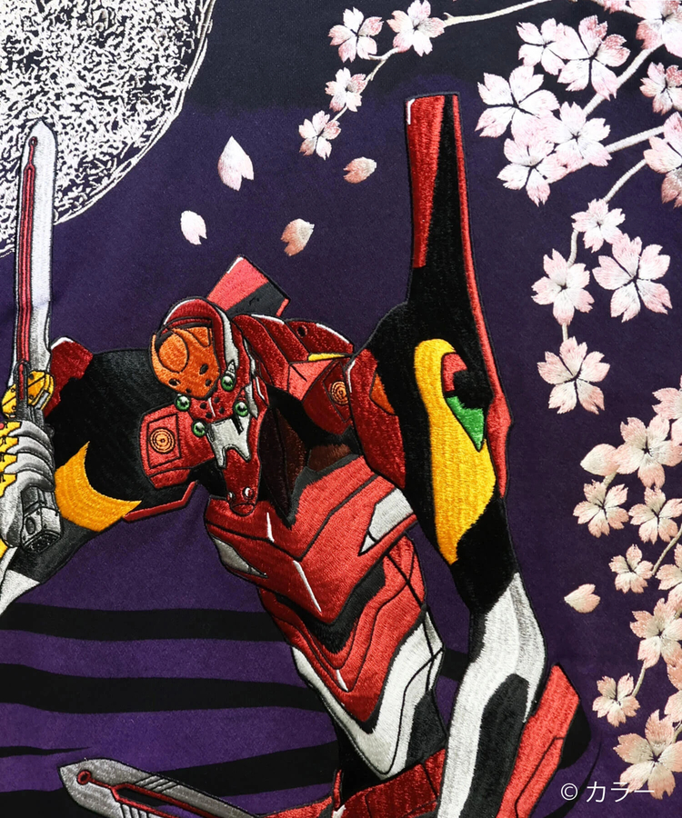 PANDIESTA(パンディエスタ) |SB 錦 EVANGELION 月下桜とEVA2号機 フルジップ パーカー(516351 MENS/WOMENS)