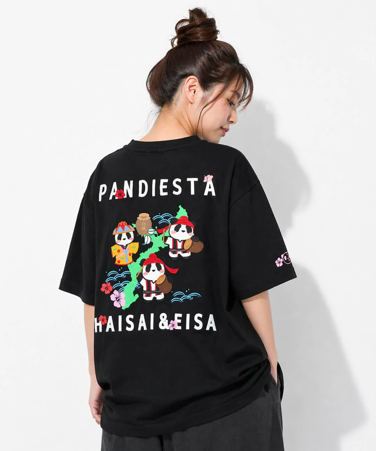 PANDIESTA(パンディエスタ) |SB PANDIESTA はいさい＆エイサー パンダ S/S Tシャツ(526605 MENS/WOMENS）