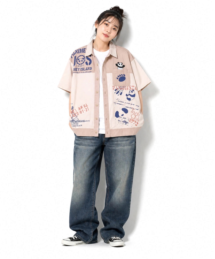 PANDIESTA(パンディエスタ) |SB PANDIESTA パンダ ヨットクラブ ボタンシャツ セットアップ可能(526950 MENS/WOMENS）