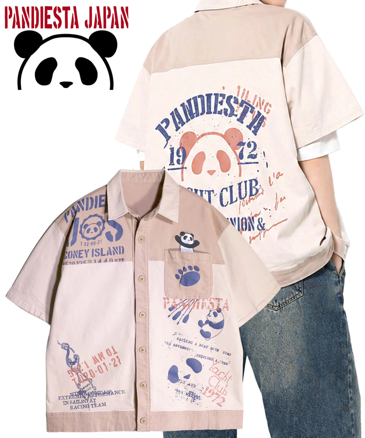 PANDIESTA(パンディエスタ) |SB PANDIESTA パンダ ヨットクラブ ボタンシャツ セットアップ可能(526950 MENS/WOMENS）