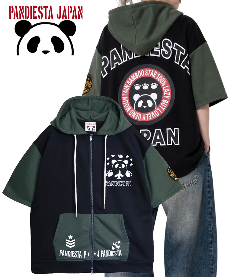 PANDIESTA(パンディエスタ) |SB PANDIESTA ミリタリーパンダ S/S フルジップパーカー (526952 MENS/WOMENS）
