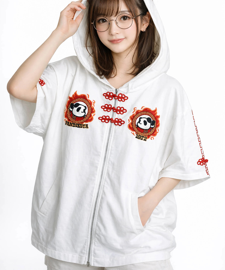 PANDIESTA(パンディエスタ) |SB PANDIESTA なりきりシリーズ 熊猫飯店 S/S ジップパーカー(526100 MENS/WOMENS）