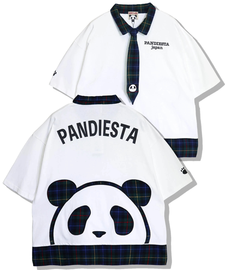 PANDIESTA(パンディエスタ) |SB PANDIESTA ネクタイ付き チェック切替 S/S ポロシャツ(526102 MENS/WOMENS）
