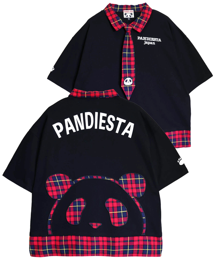PANDIESTA(パンディエスタ) |SB PANDIESTA ネクタイ付き チェック切替 S/S ポロシャツ(526102 MENS/WOMENS）