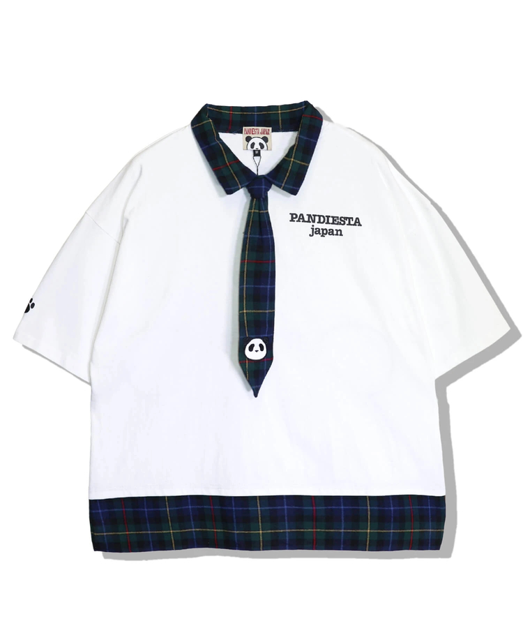 PANDIESTA(パンディエスタ) |SB PANDIESTA ネクタイ付き チェック切替 S/S ポロシャツ(526102 MENS/WOMENS）