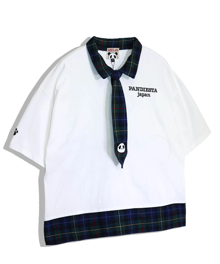 PANDIESTA(パンディエスタ) |SB PANDIESTA ネクタイ付き チェック切替 S/S ポロシャツ(526102 MENS/WOMENS）