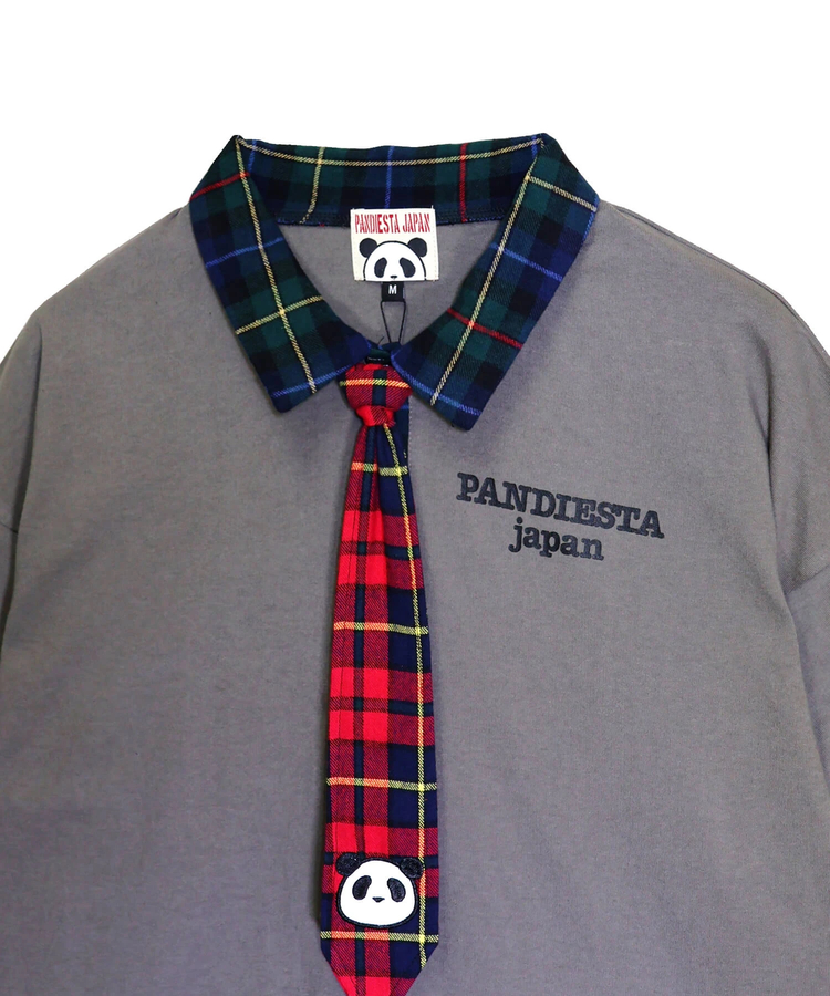 PANDIESTA(パンディエスタ) |SB PANDIESTA ネクタイ付き チェック切替 S/S ポロシャツ(526102 MENS/WOMENS）