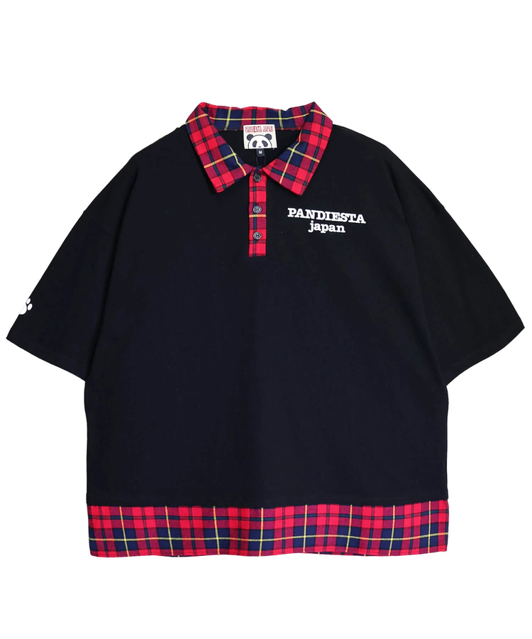 PANDIESTA(パンディエスタ) |SB PANDIESTA ネクタイ付き チェック切替 S/S ポロシャツ(526102 MENS/WOMENS）