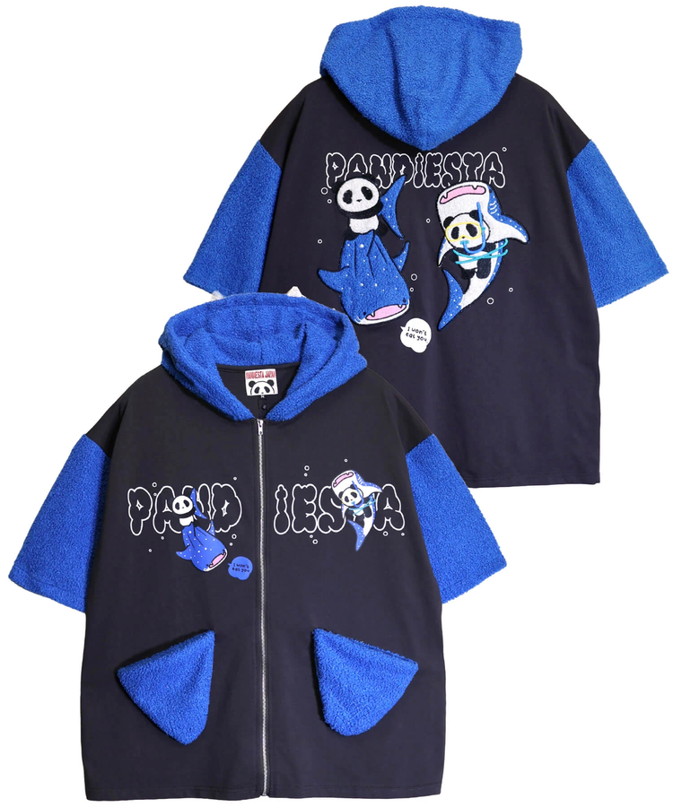PANDIESTA(パンディエスタ) |SB PANDIESTA ジンベイ＆パンダ S/S フルジップパーカー セットアップ可能(526750  MENS/WOMENS）