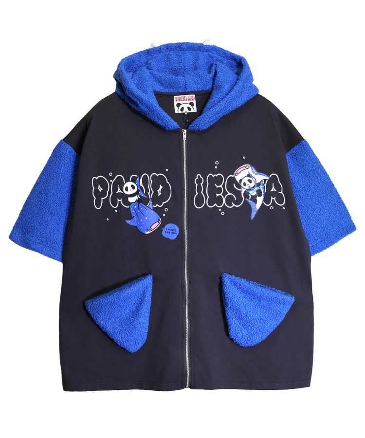 PANDIESTA(パンディエスタ) |SB PANDIESTA ジンベイ＆パンダ S/S フルジップパーカー セットアップ可能(526750  MENS/WOMENS）