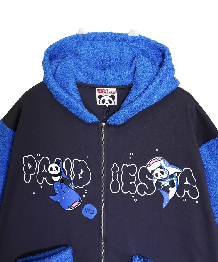 PANDIESTA(パンディエスタ) |SB PANDIESTA ジンベイ＆パンダ S/S フルジップパーカー セットアップ可能(526750  MENS/WOMENS）
