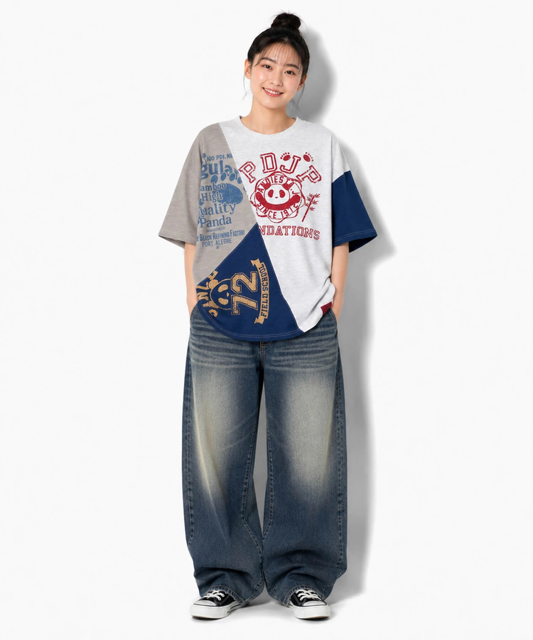 PANDIESTA(パンディエスタ) |SB PANDIESTA リメイク風切替 スラブ天竺 S/S Tee(526570 MENS/WOMENS）