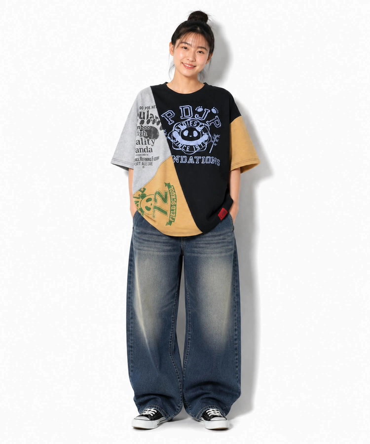 PANDIESTA(パンディエスタ) |SB PANDIESTA リメイク風切替 スラブ天竺 S/S Tee(526570 MENS/WOMENS）