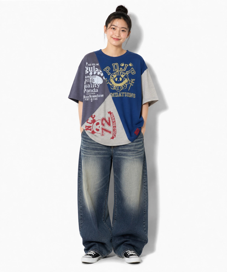 PANDIESTA(パンディエスタ) |SB PANDIESTA リメイク風切替 スラブ天竺 S/S Tee(526570 MENS/WOMENS）