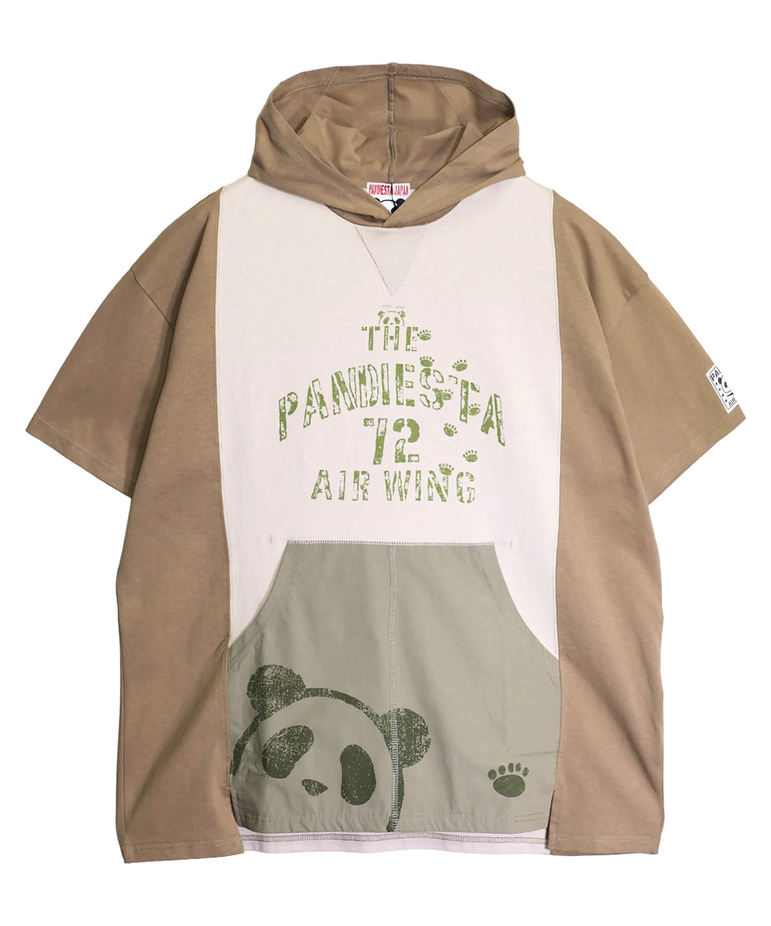 SB PANDIESTA ミリタリー切替 フーディー S/S Tee(526572 MENS/WOMENS 