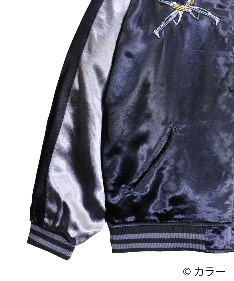 PANDIESTA(パンディエスタ) |SB 錦 EVANGELION 流水桜とEVA2号機 スカジャン＆MA-1 リバーシブル ブルゾン グレー(595351 MENS/WOMENS)