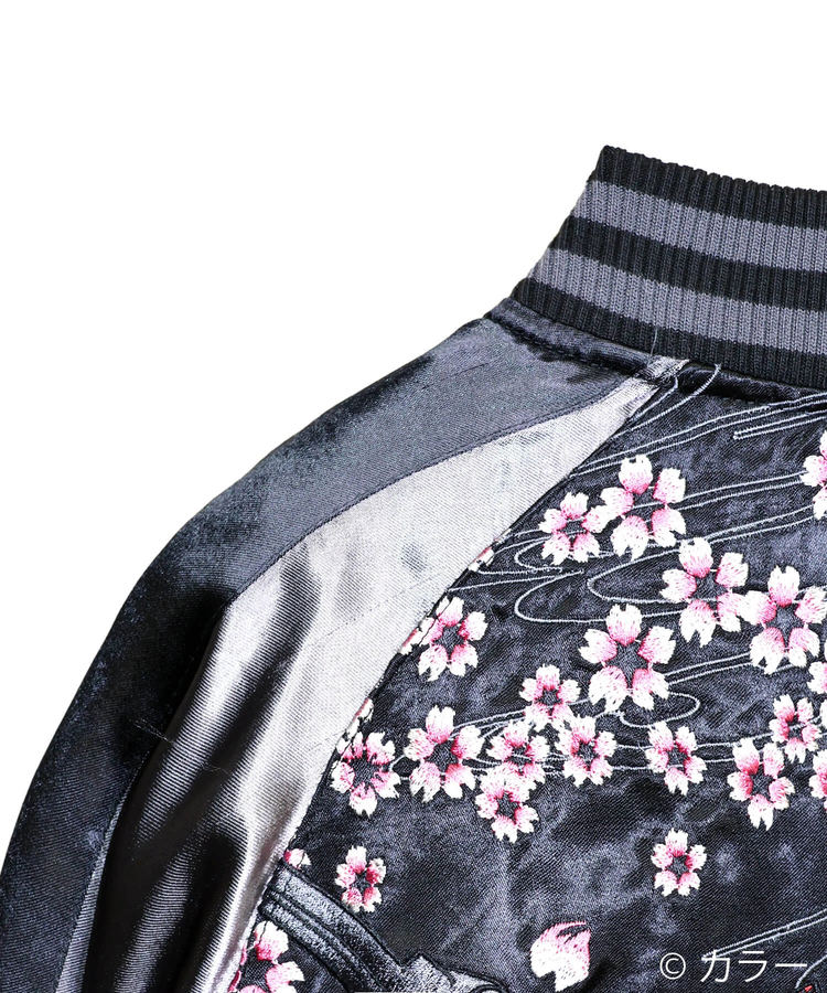 PANDIESTA(パンディエスタ) |SB 錦 EVANGELION 流水桜とEVA2号機 スカジャン＆MA-1 リバーシブル ブルゾン グレー(595351 MENS/WOMENS)