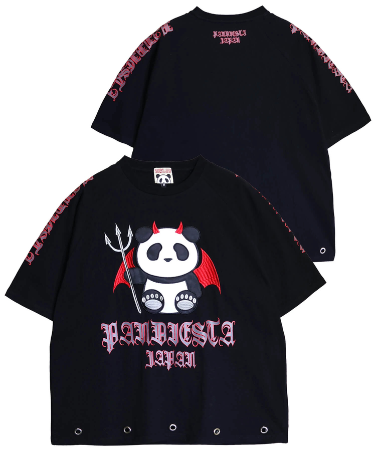 PANDIESTA(パンディエスタ) |SB PANDIESTA デビル パンダさん ラグラン S/S Tee(526105 MENS/WOMENS）