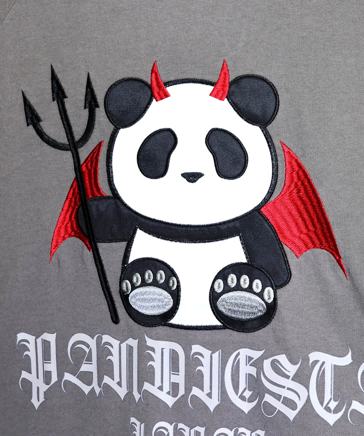 PANDIESTA(パンディエスタ) |SB PANDIESTA デビル パンダさん ラグラン S/S Tee(526105 MENS/WOMENS）