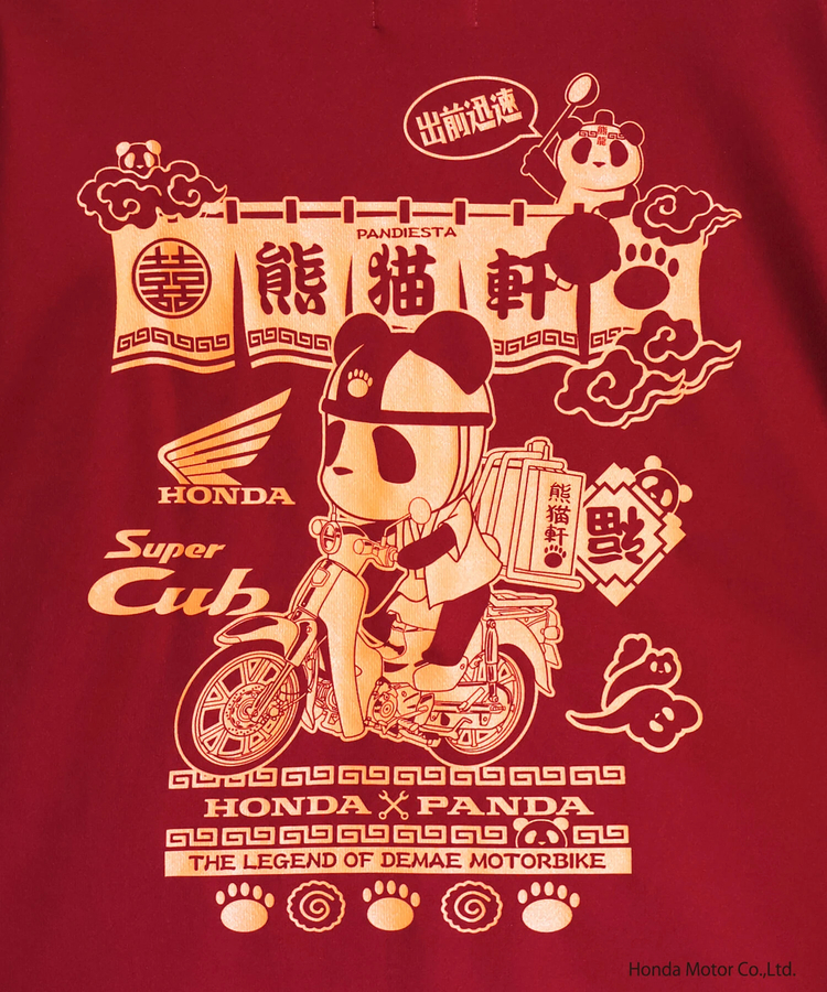 PANDIESTA(パンディエスタ) |SB Honda Pandiesta 熊猫出前 スーパーカブ ドライメッシュ Tee(526504 MENS/WOMENS）