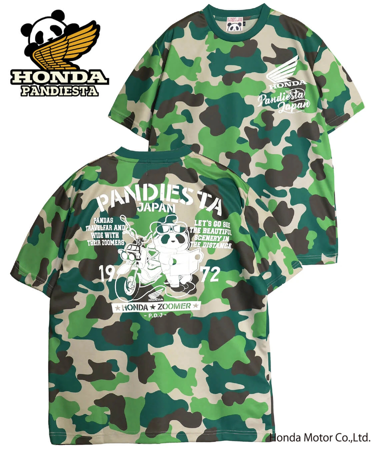 PANDIESTA(パンディエスタ) |SB Honda Pandiesta ZOOMER ミリタリー ドライメッシュ Tee(526505 MENS/WOMENS）