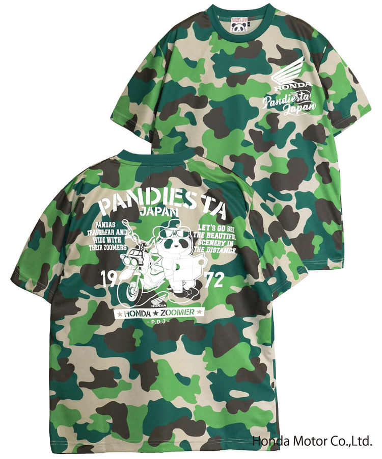 PANDIESTA(パンディエスタ) |SB Honda Pandiesta ZOOMER ミリタリー ドライメッシュ Tee(526505 MENS/WOMENS）