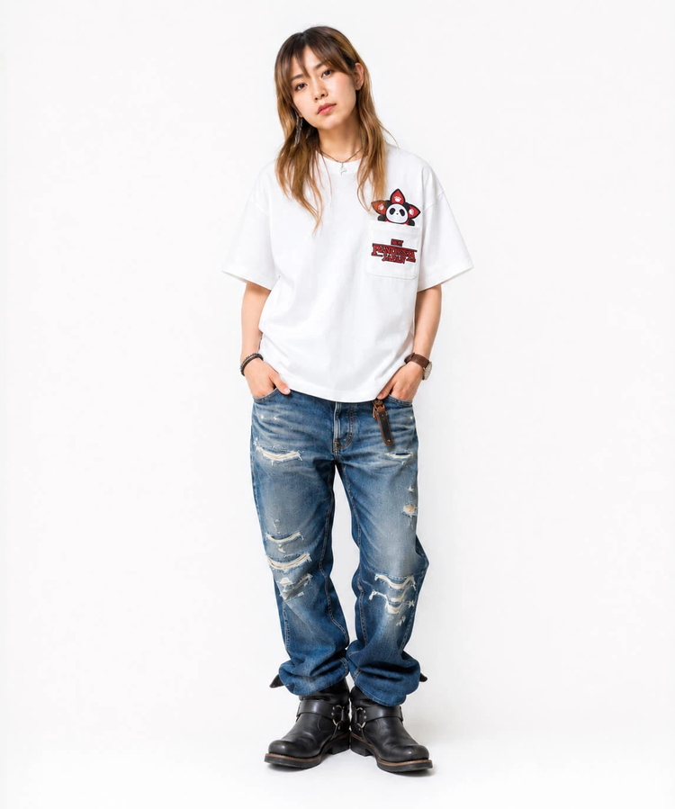 PANDIESTA(パンディエスタ) |SB PANDIESTA ストレンジパンダ ヴィンテージ加工 Tee(526607 MENS/WOMENS)