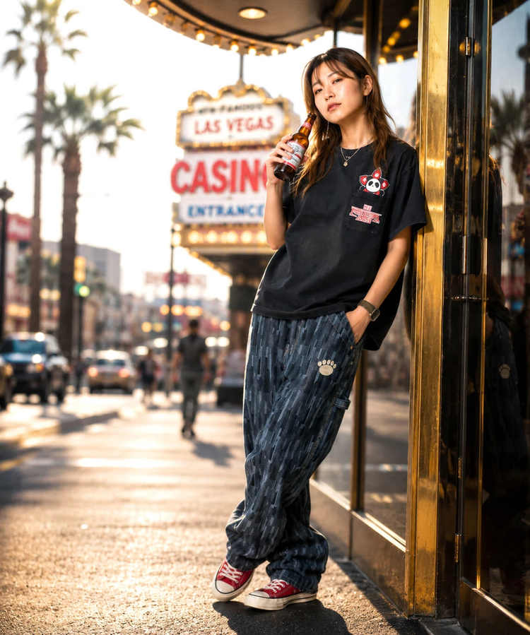 PANDIESTA(パンディエスタ) |SB PANDIESTA ストレンジパンダ ヴィンテージ加工 Tee(526607 MENS/WOMENS)
