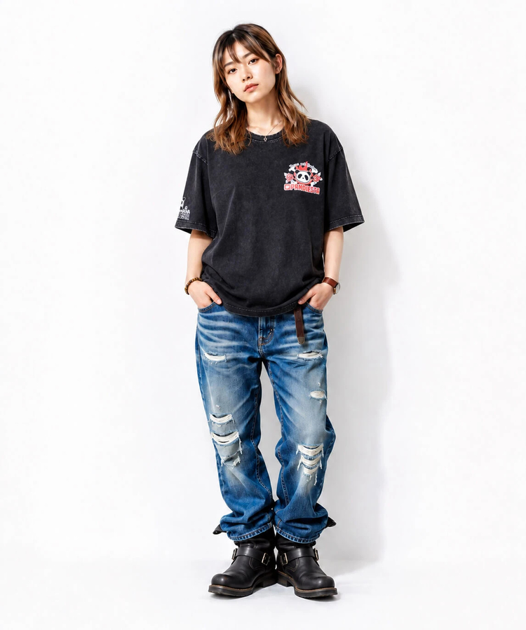 PANDIESTA(パンディエスタ) |SB PANDIESTA ユナイテッドパンダ ヴィンテージ加工Tee(526609 MENS/WOMENS)