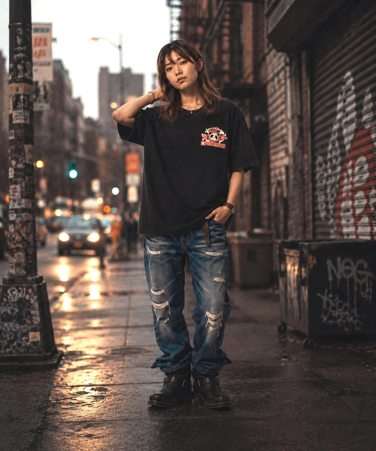PANDIESTA(パンディエスタ) |SB PANDIESTA ユナイテッドパンダ ヴィンテージ加工Tee(526609 MENS/WOMENS)