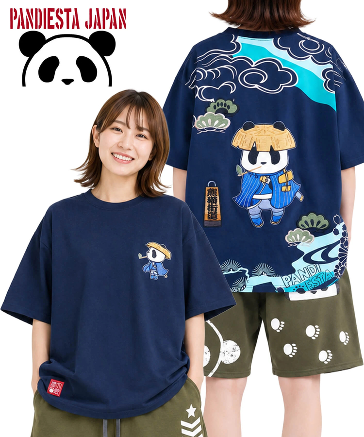 PANDIESTA(パンディエスタ) |SB PANDIESTA 熊猫股旅物語 刺繍 S/S Tシャツ(526224 MENS/WOMENS）