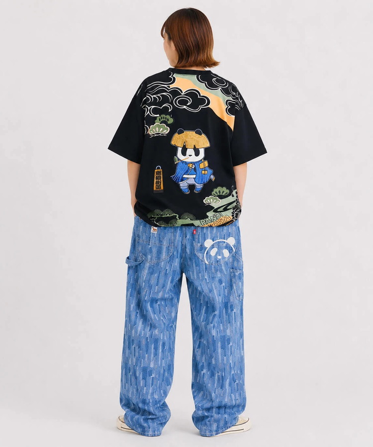 PANDIESTA(パンディエスタ) |SB PANDIESTA 熊猫股旅物語 刺繍 S/S Tシャツ(526224 MENS/WOMENS）